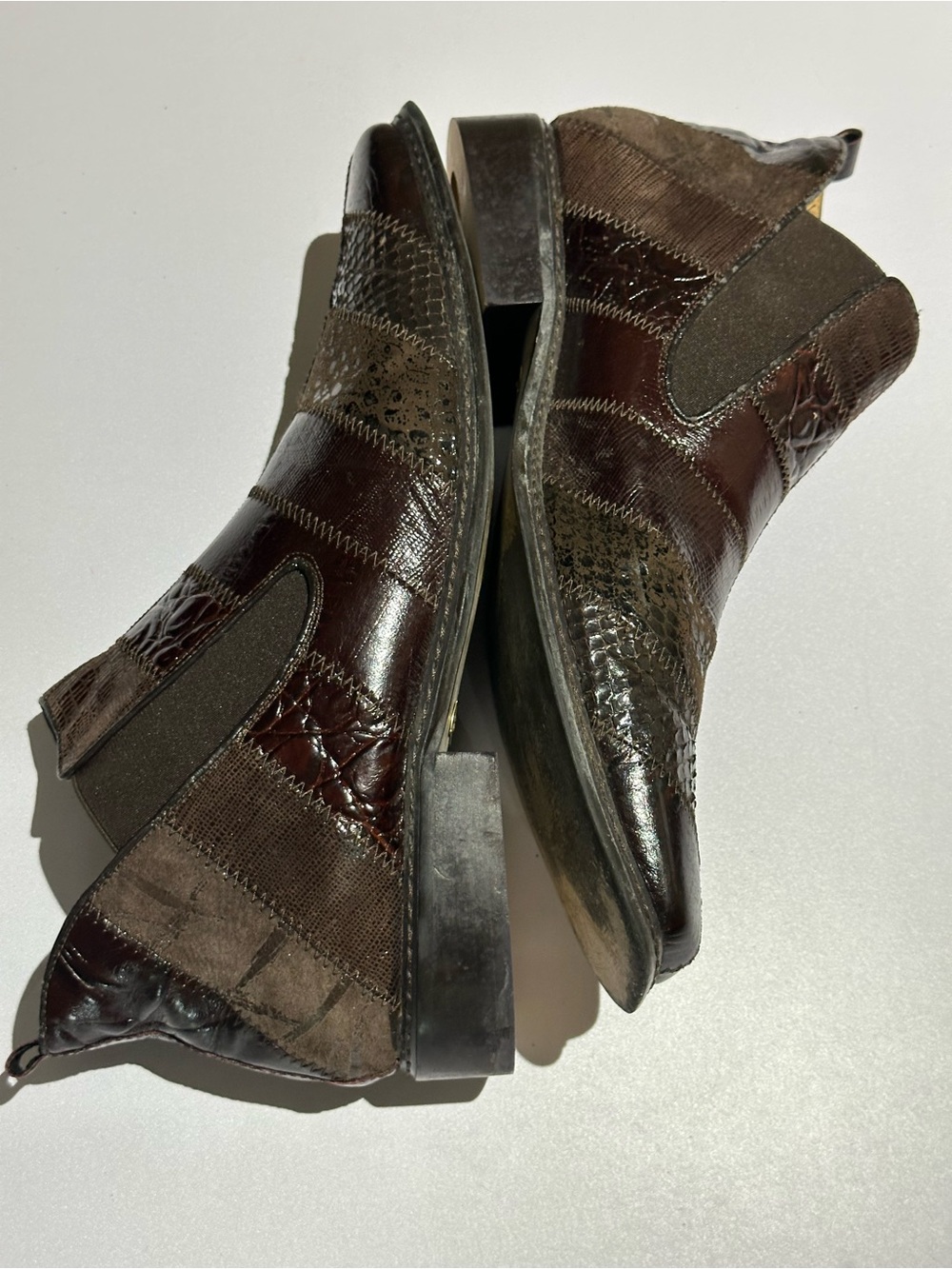 Giorgio Brutini Dark Brown Patchwork Chukka Boots